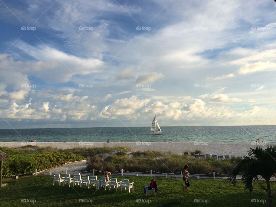 Seaside Serenity. Took this picture perfect moment off the hotel balcony before my little sister's wedding! 
