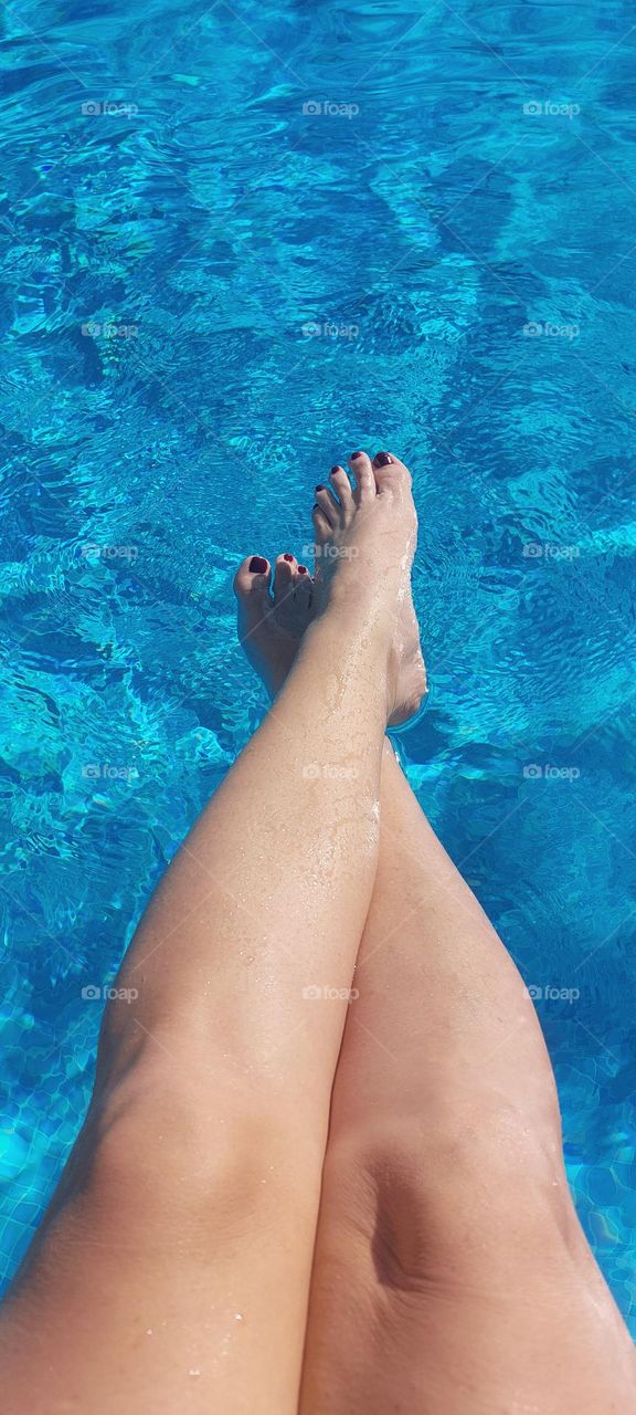 legs in the water