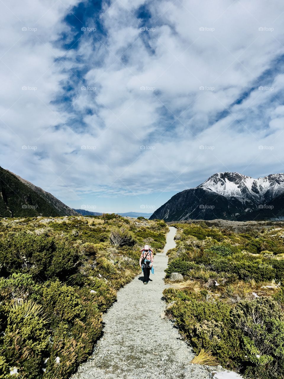 Tramping in the hooker valley