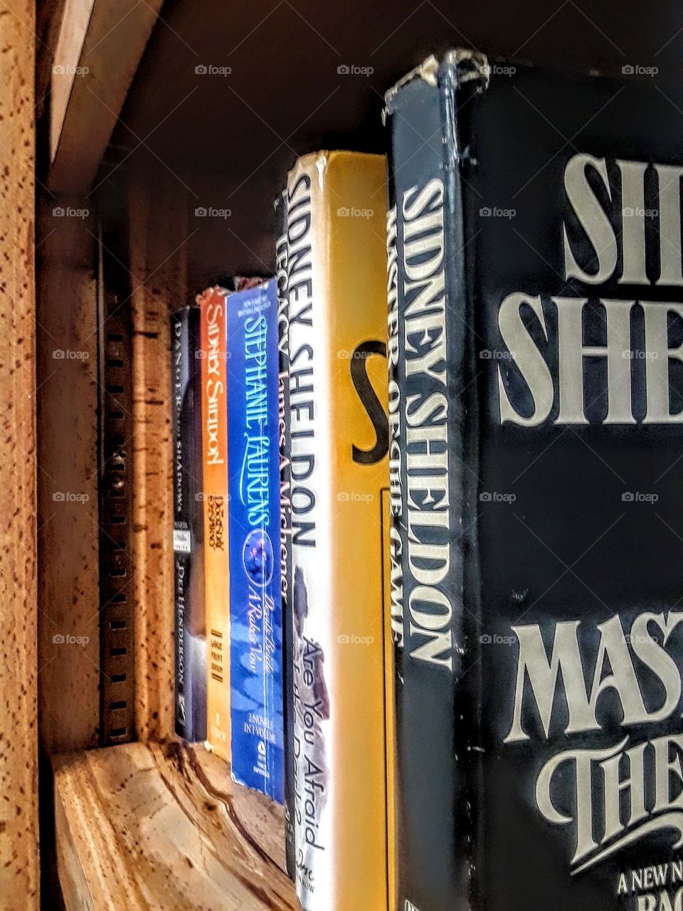 books on library shelf