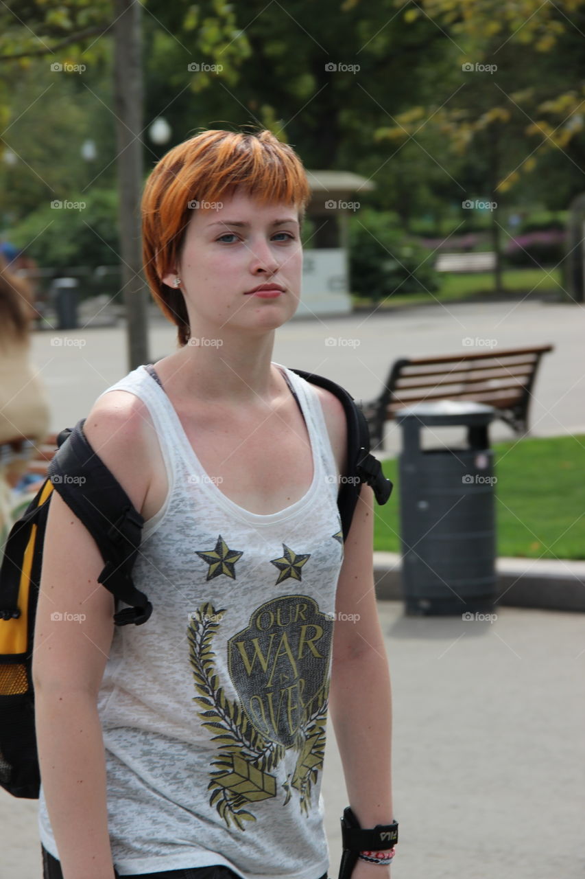 девушка в парке