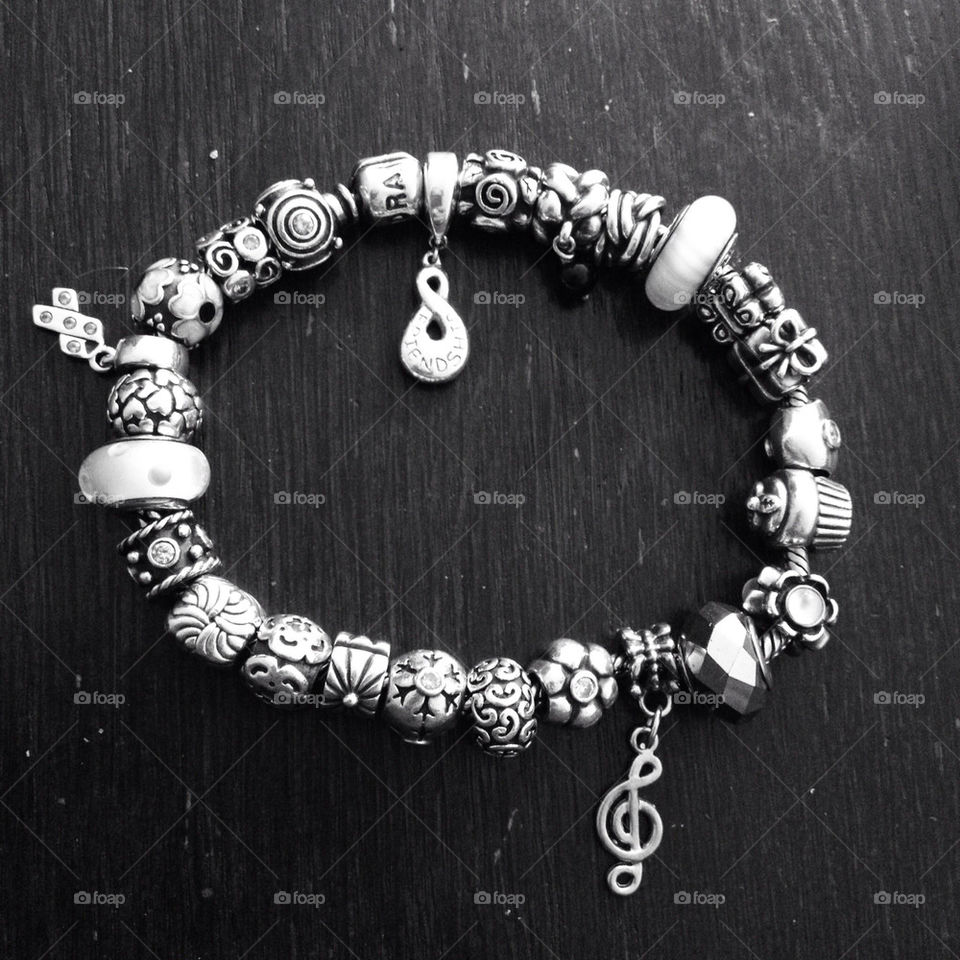pandora silver bracelet charms by okells123