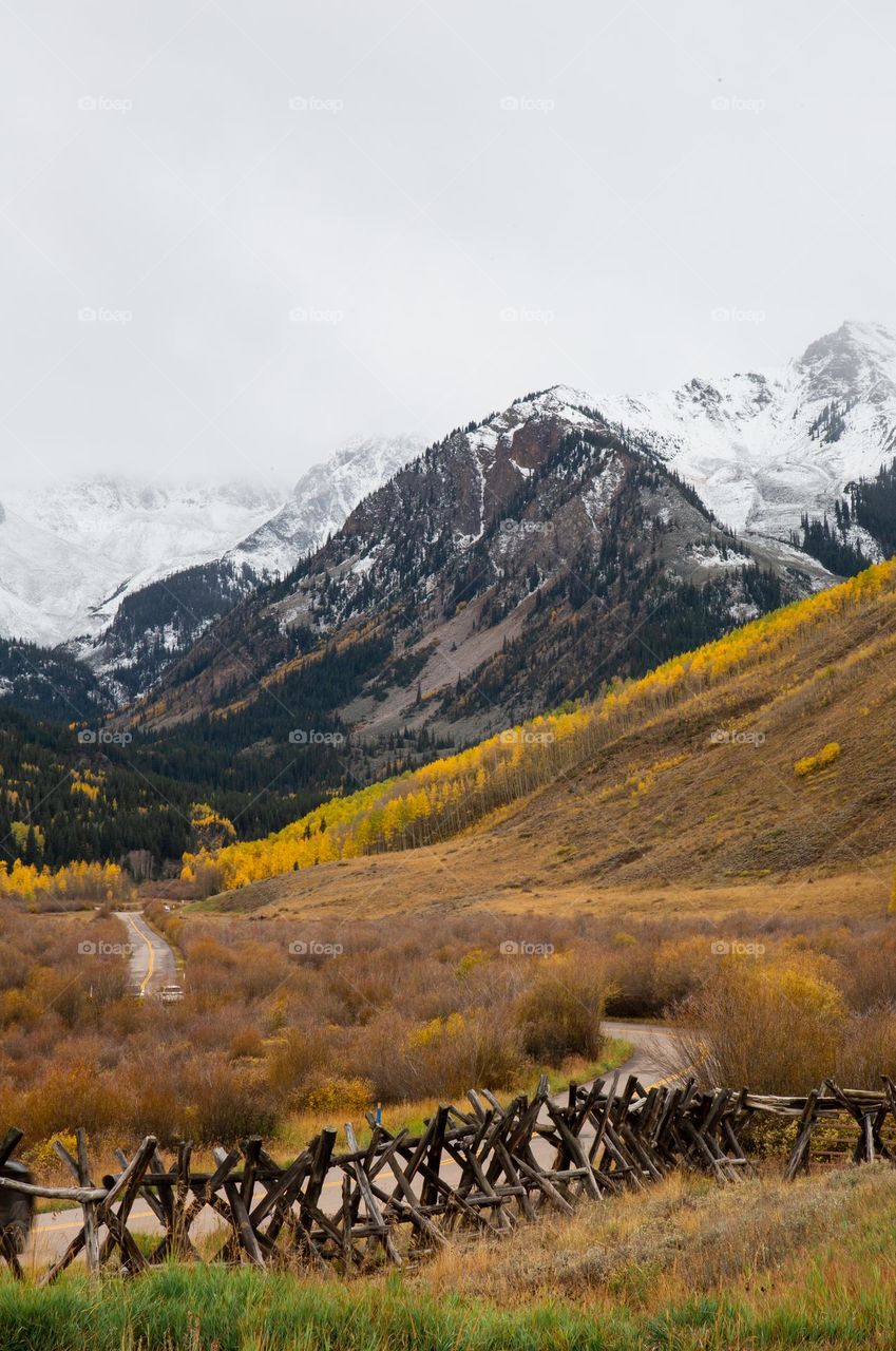 Lonely mountain road