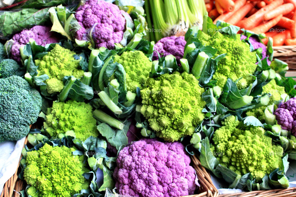 green purple market vegetable by llotter