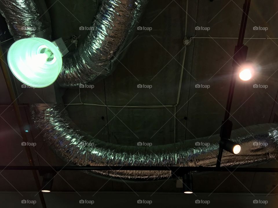 Lightning system in the ceiling.