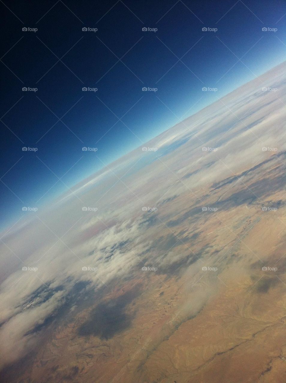 A view from low earth orbit and you can see the curvature of the earth