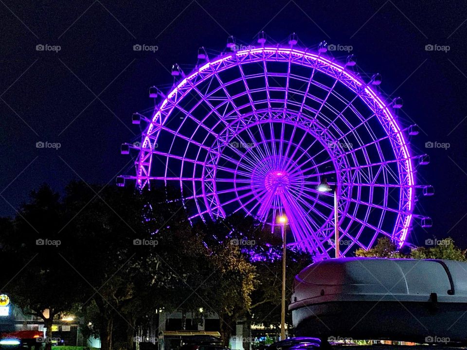 Purple Ferris wheel