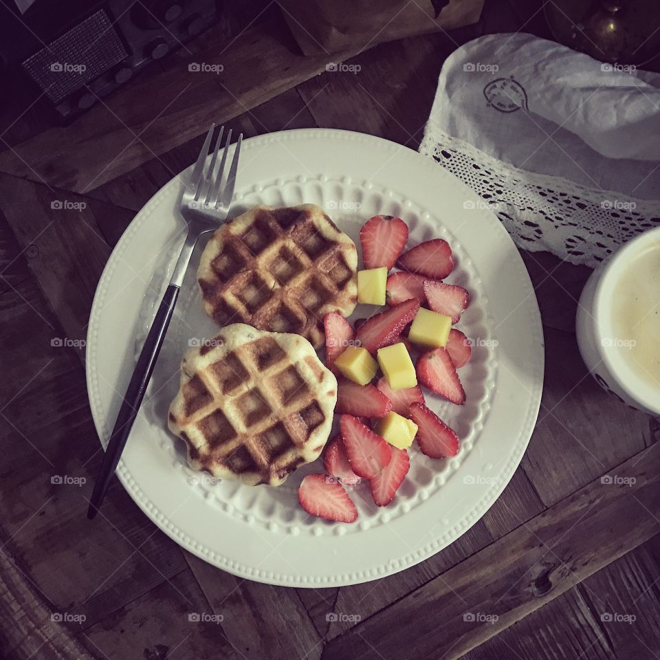 Waffle for breakfast 