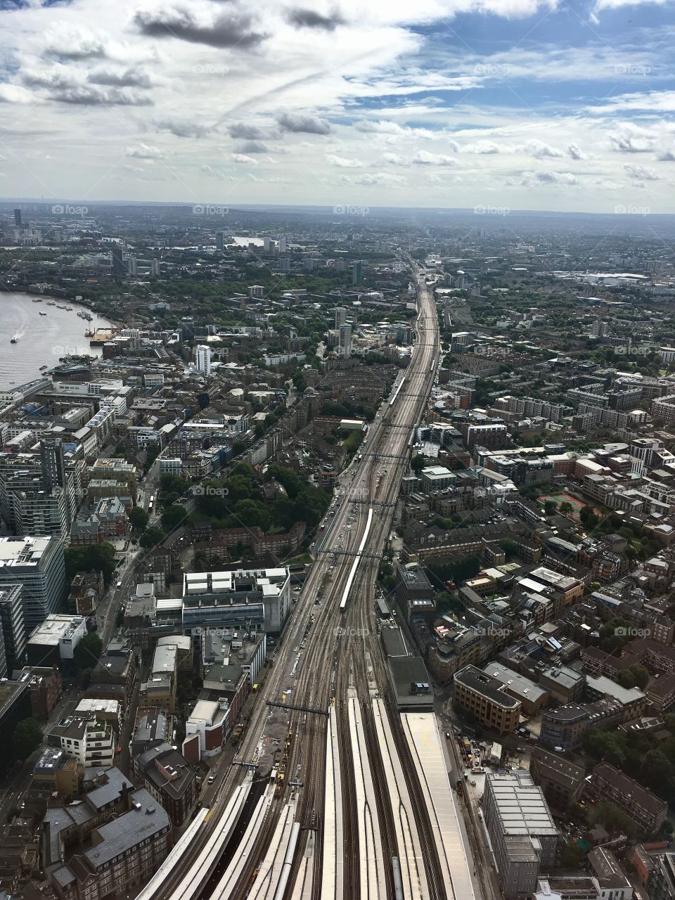 The View from the Shard - London transport. 