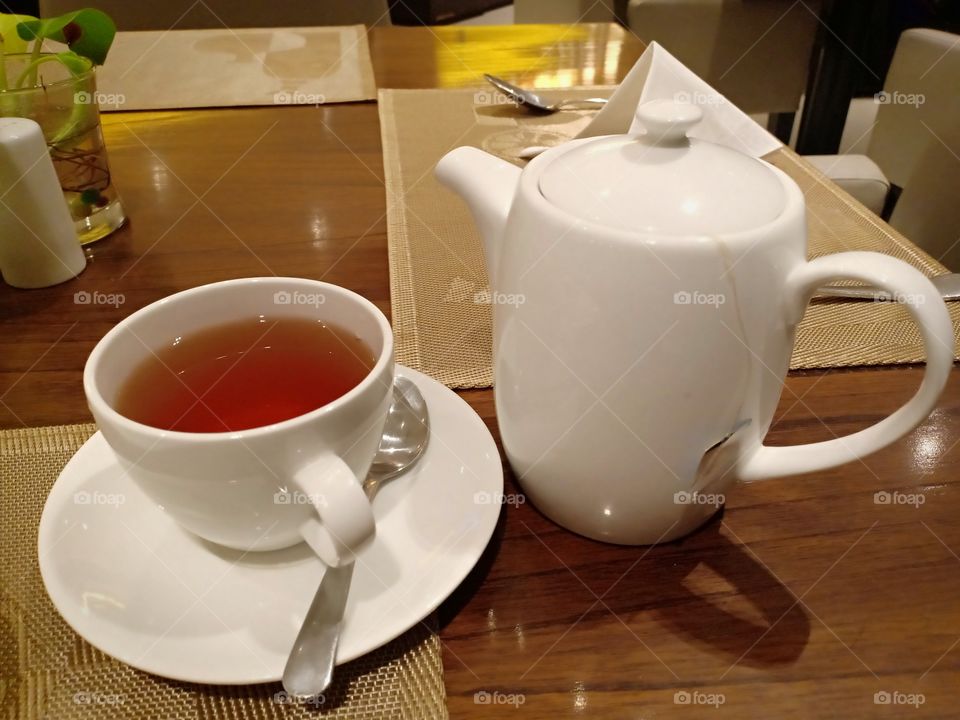 tea served on the table