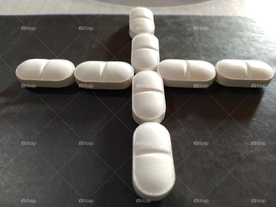 white tablets pills pharmacy sign contains drug