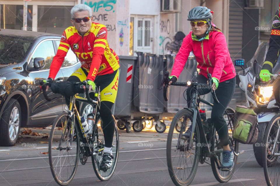 Cyclists at the "Cyclists of the streets of Belgrade city" event