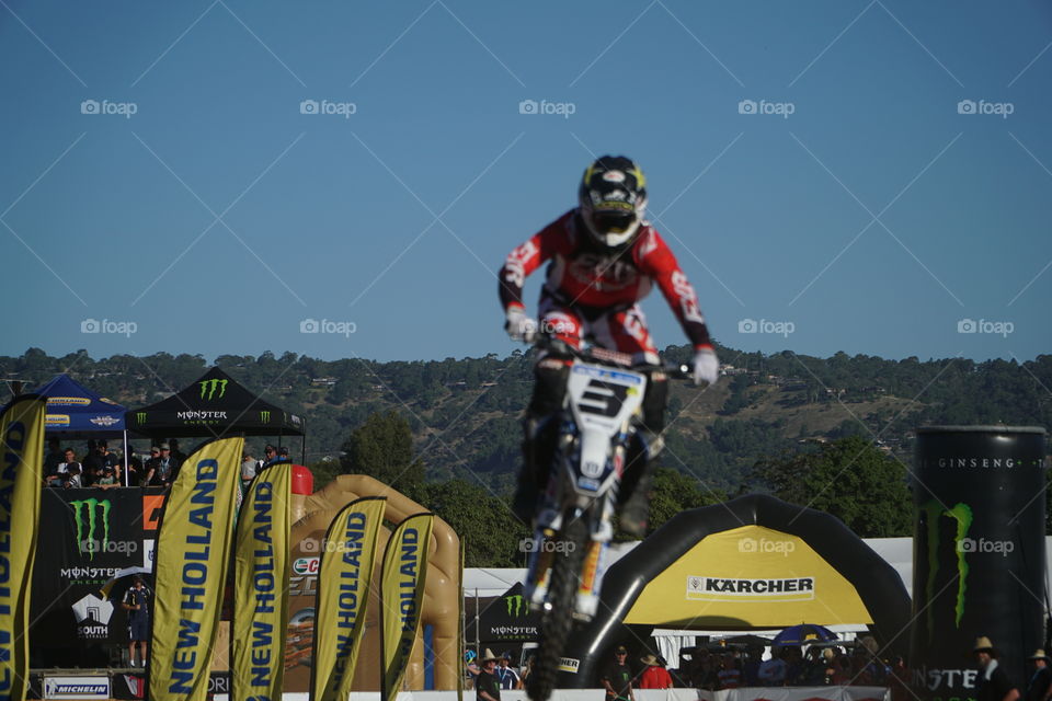 Jumping motocross