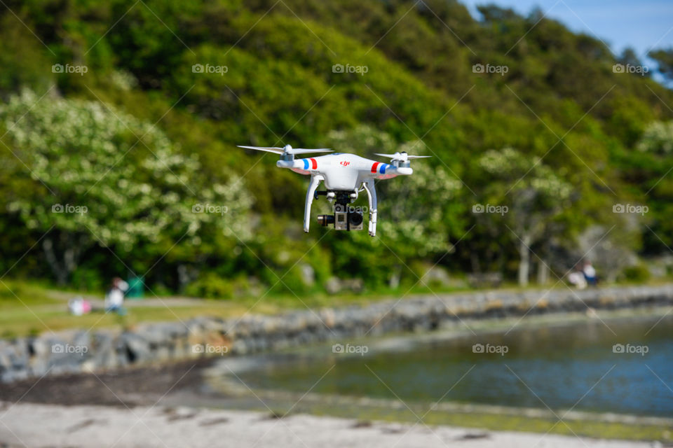 Drone in the air.