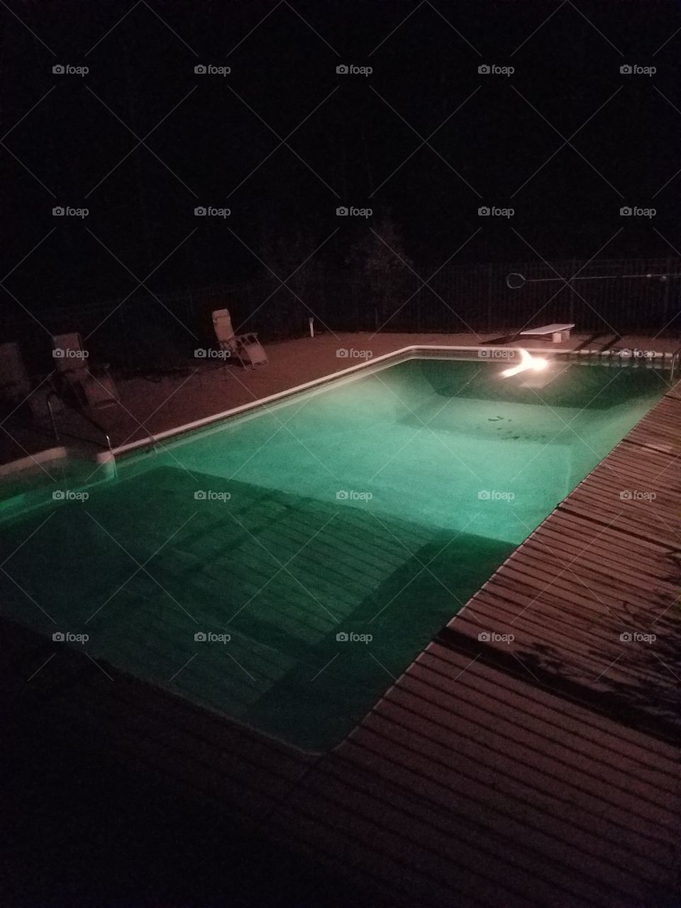 Night Time at the Pool