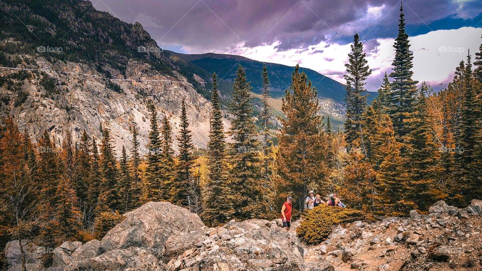 Rocky Mountain View with hiking crew.