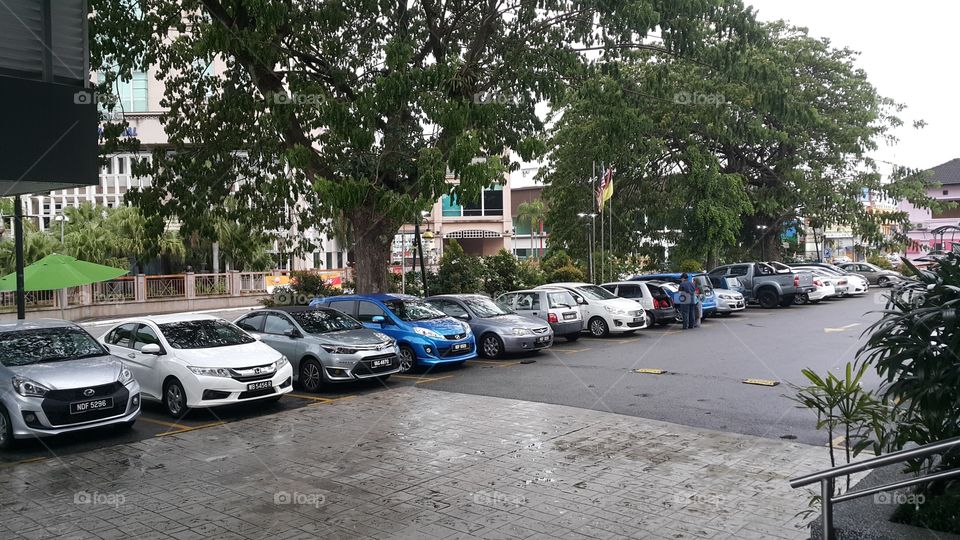 Parking lot at mall in  Malaysia
