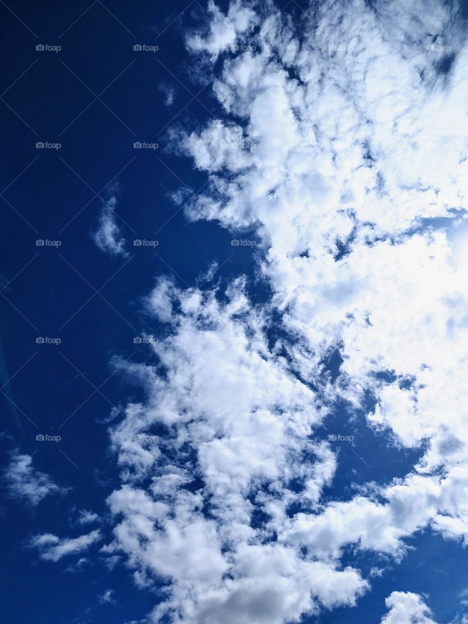 blue sky and white clouds