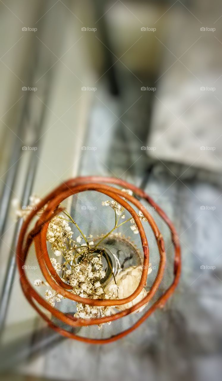 enfeite garrafa flor