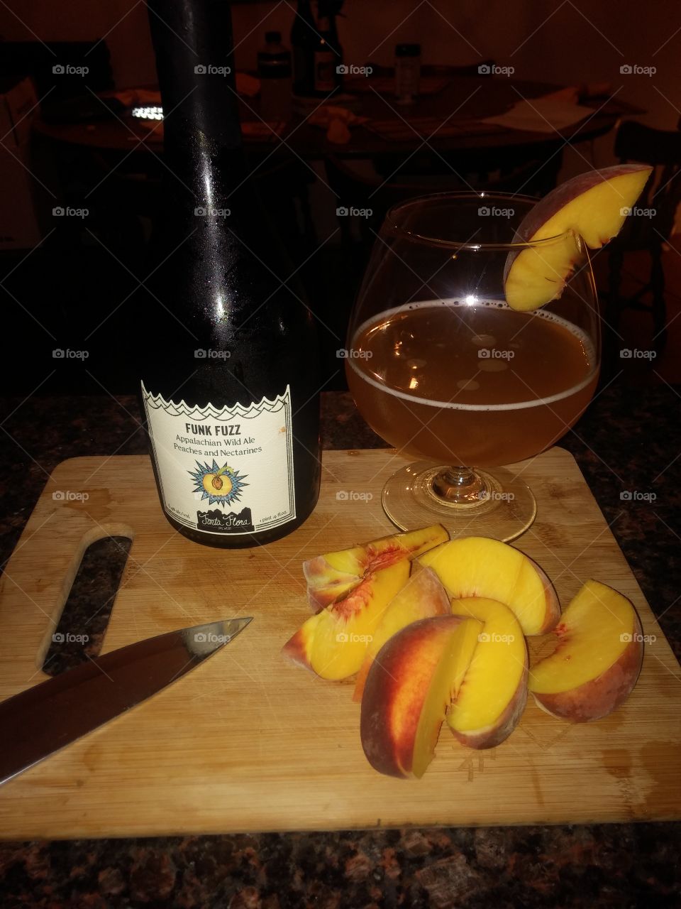 Fonta Flora's Funk Fuzz with fresh peaches