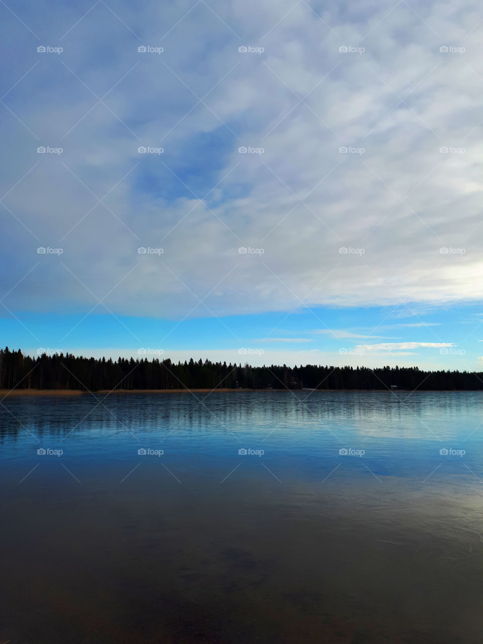 lake sky ice