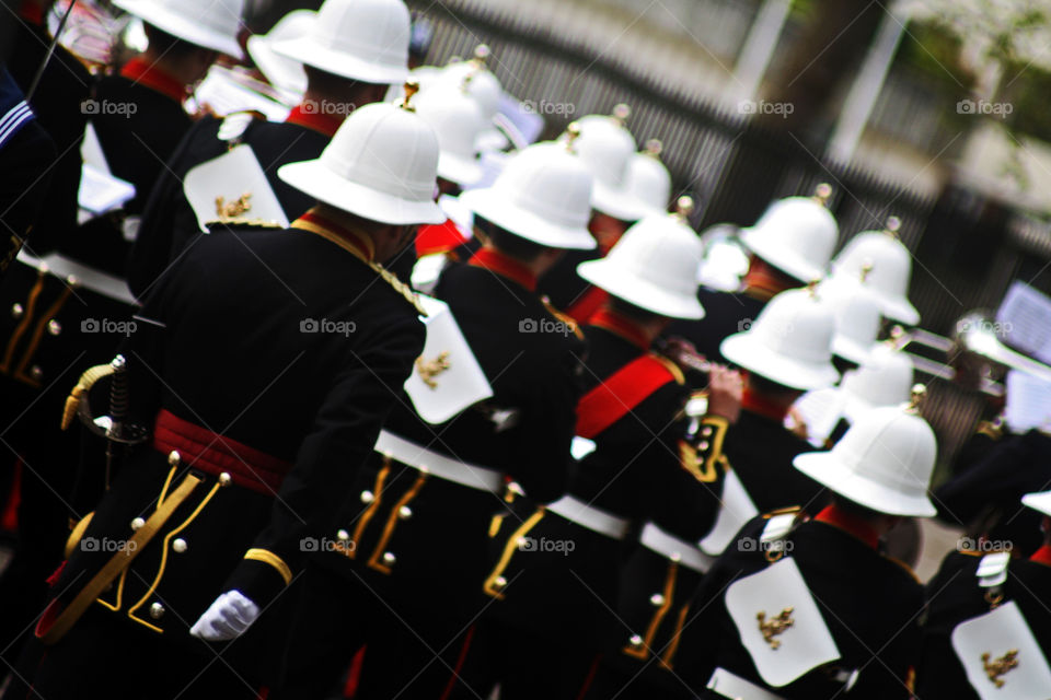 The Royal Marines band service London England 