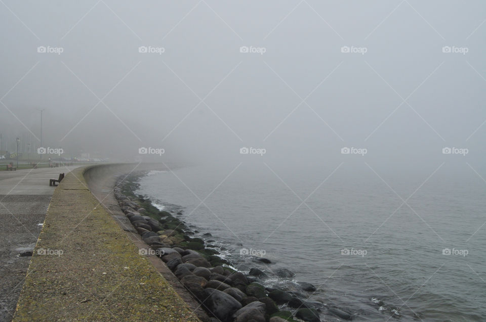 Fog, Water, Sea, Beach, Landscape