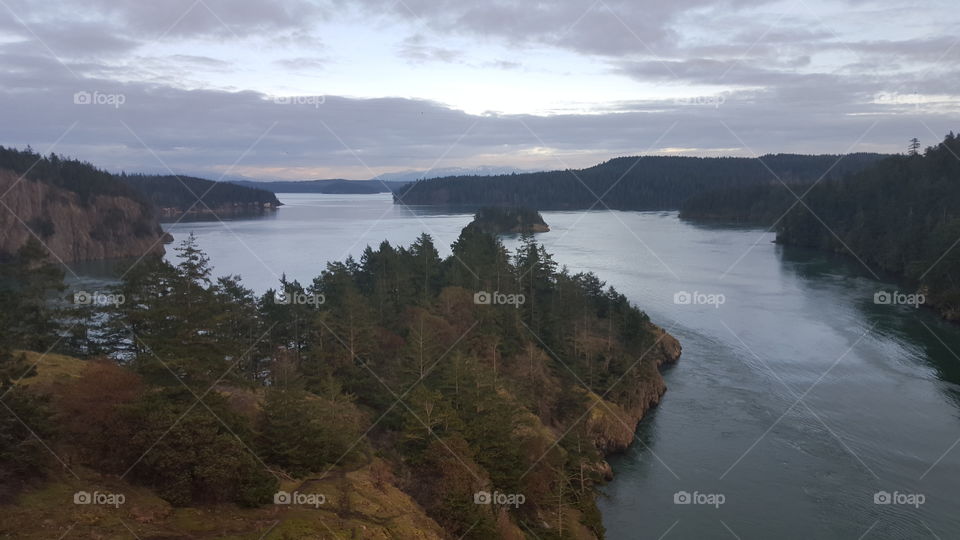 Looking East on the bridge at Deception Pass