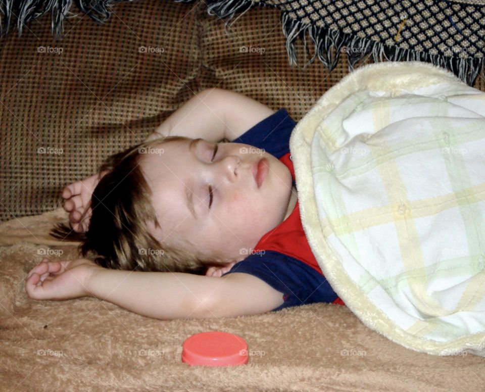 Toddler sleeping peacefully 