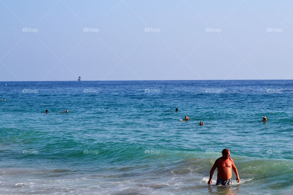 on the beach