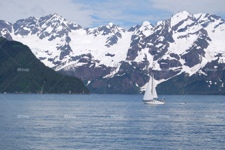 Sailing Along the Glaciers. Resurrection Bay, Seward, Alaska