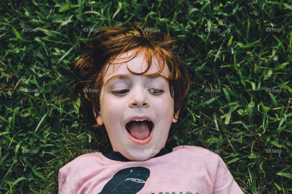 Little boy laughing 