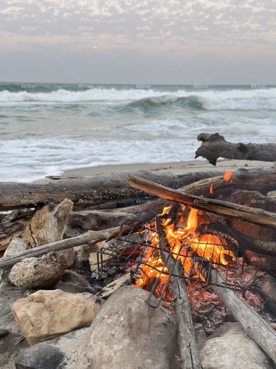 Camping by the sea