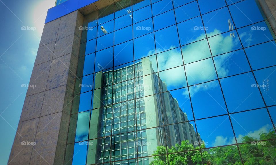 Espelho Edifício da Caixa econômica Federal Brasilia DF Brazil