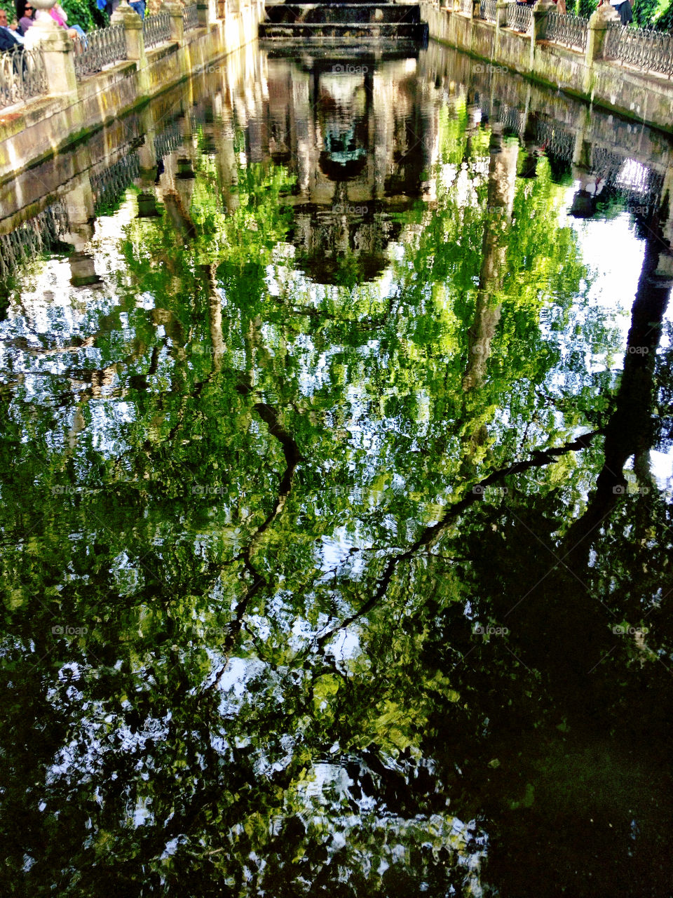 Medici fountain in luxembourg gardens paris, france