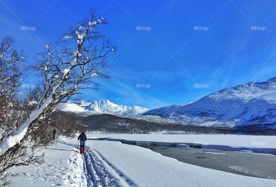 Skiing in Narvik, northNorway 
