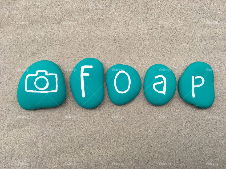 Foap on painted stones 