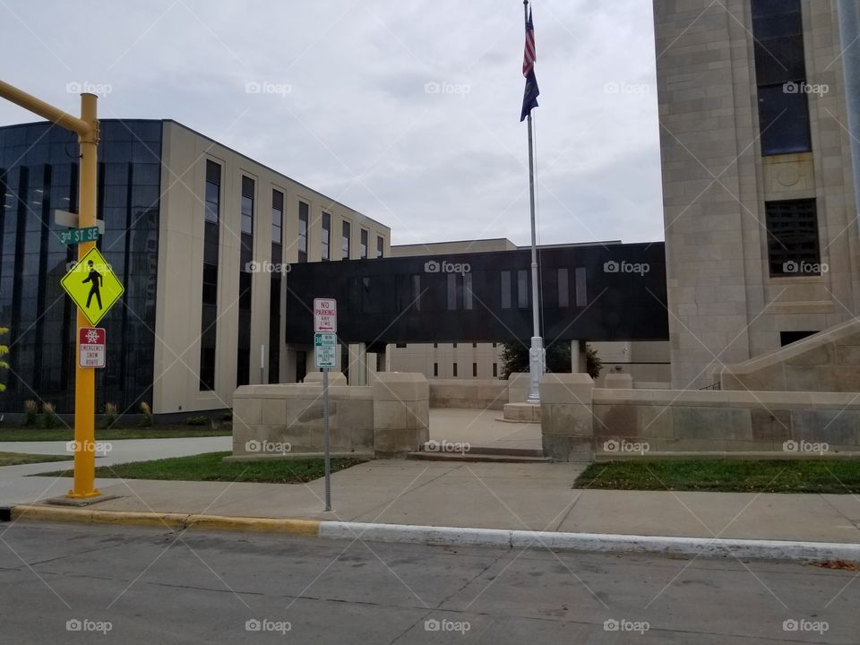 Building, Flag, Architecture, No Person, Administration
