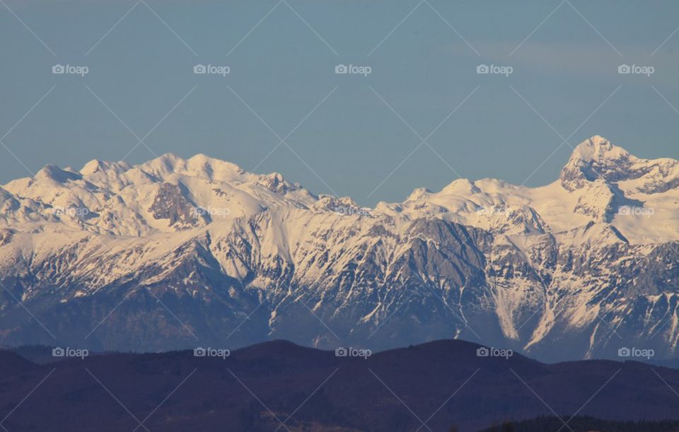 Julian Alps in snow