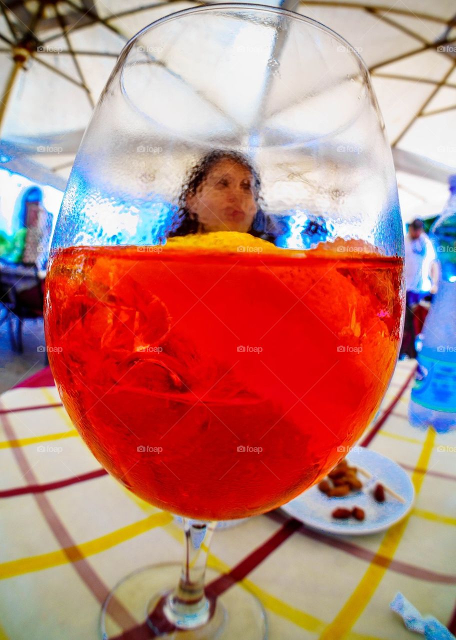 Girl in the drink