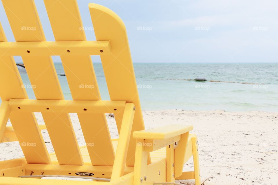 Chair with perfect view of the beach