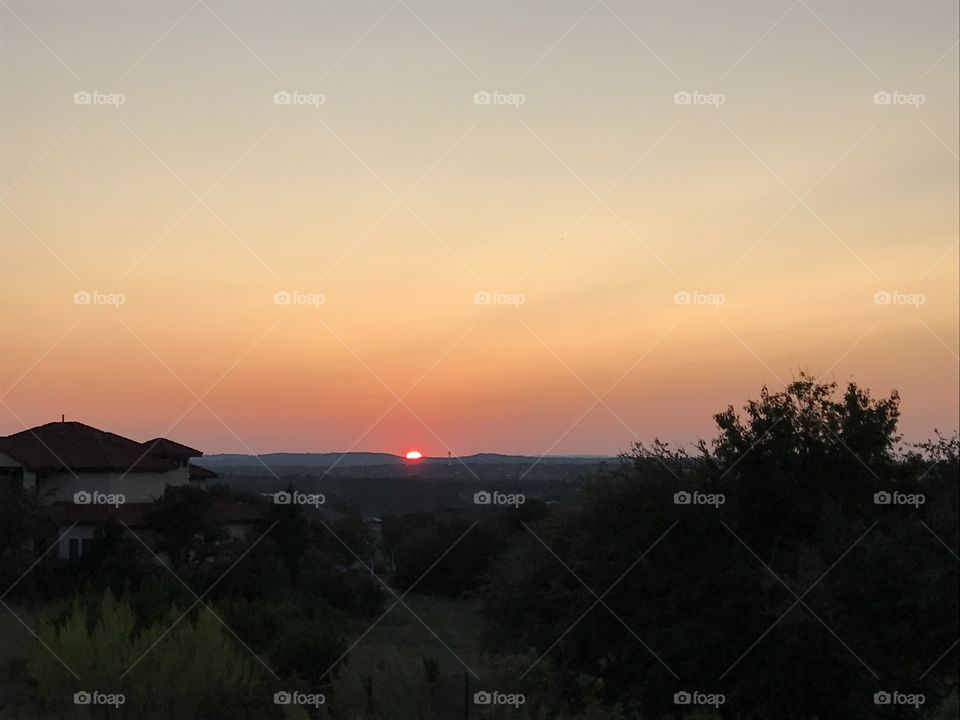Sunset over Austin, TX 