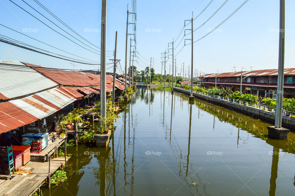Waterfront in Huatakea floating market