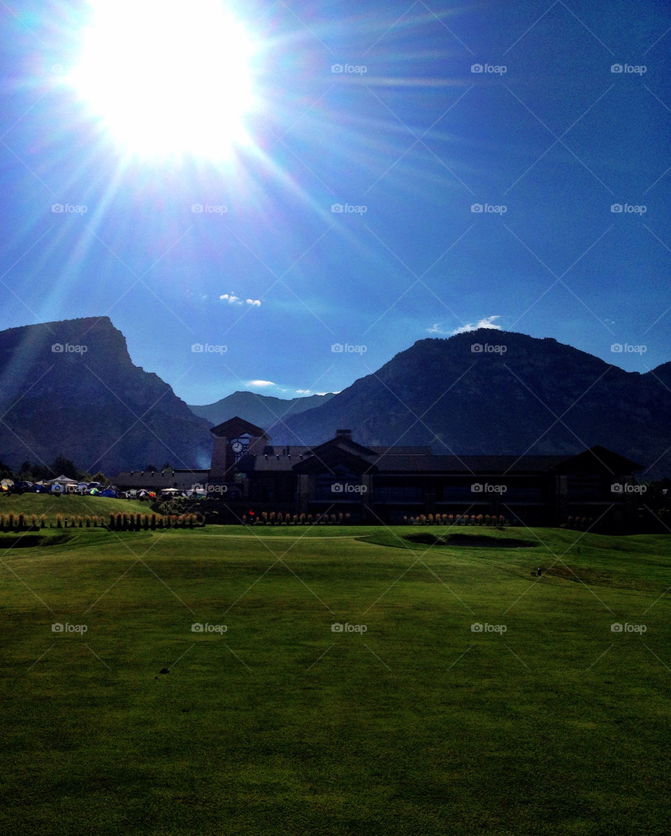 mountain sunrise sunlight golf by dustinrogers