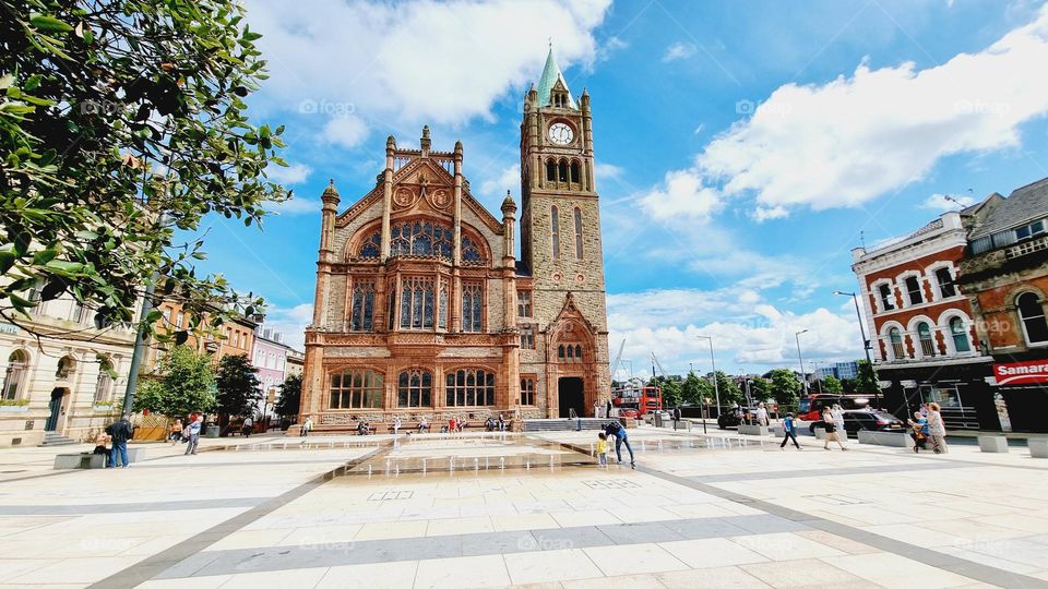 Cock tower Guidhall - Londonderry, United Kingdom