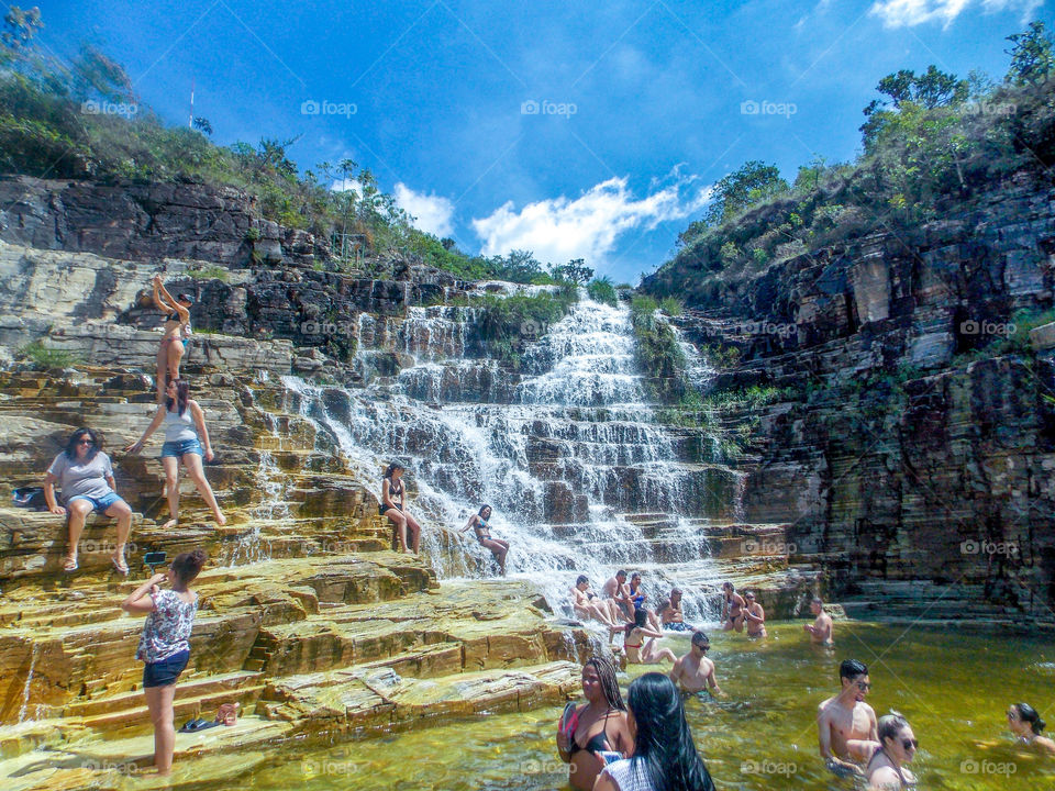 Banhistas em Capitólio MG