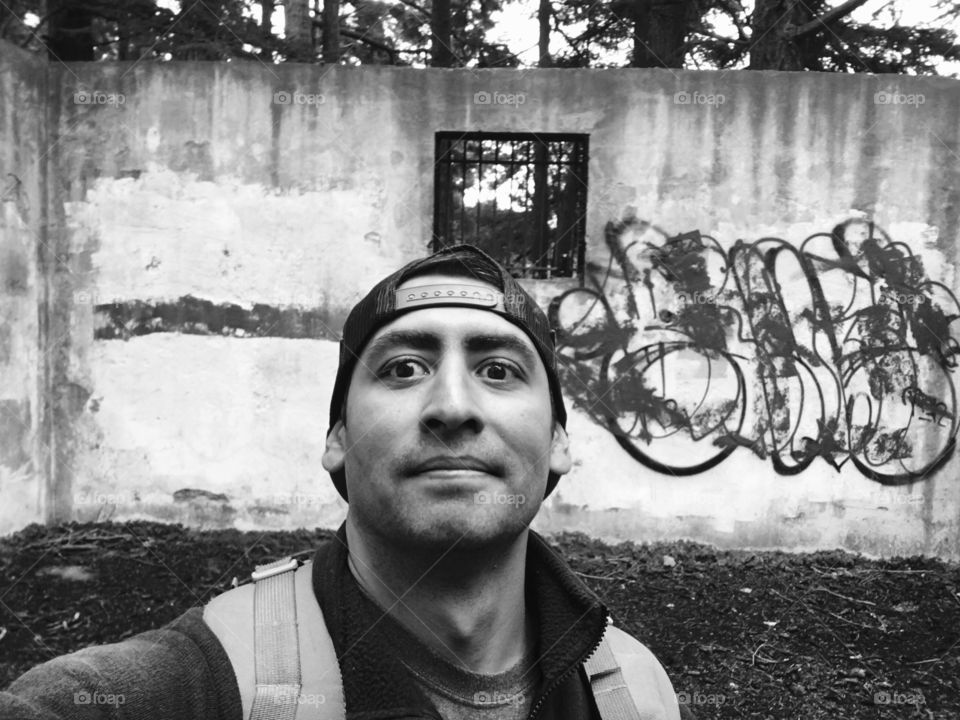 Close-up of a man taking selfie