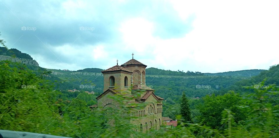 Bulgaria-Veliko Tarnovo - ancient church on the hills above the ancient capital 