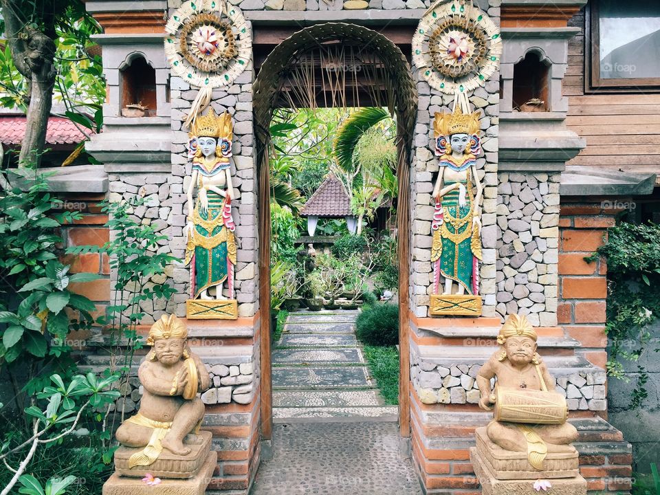 Door into the forest in Bali.