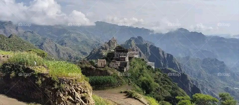 Glory be to God, the magnificent and picturesque view and the natural green trees are a view that is nothing more wonderful than it